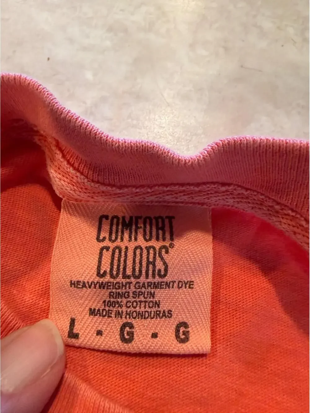 Comfort Colors T-Shirt Unisex L Coral NYAJ x DWDW Acceptional Graphic Tee Crew